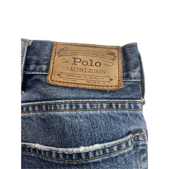 Polo Ralph Lauren Men's Blue Long Bootcut Medium Wash Denim Jeans Size 42/30 - Picture 3 of 9